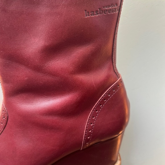 Real leather high quality Swedish Hasbeen boots wedge style rare holiday - Picture 4 of 4